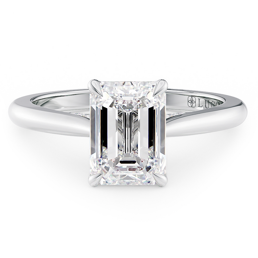 Load image into Gallery viewer, LUCCE AZALEA™ Emerald Lab Diamond 1.05ct D VVS2 IGI 14K White Gold
