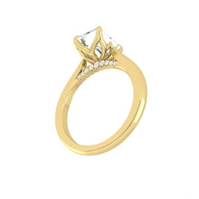 Load image into Gallery viewer, Azalea Radiant Lab Diamond 1.00ct D VVS2 Ex IGI 18K Yellow Gold
