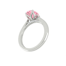 Load image into Gallery viewer, Lucce Azalea Oval Rosé Pink Lab Diamond 3.02ct Fancy Vivid Pink VS1 Platinum
