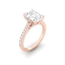 Load image into Gallery viewer, Azalea Pavé Emerald Diamond
