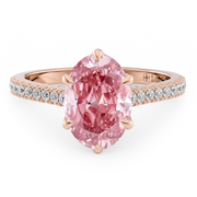 LUCCE AZALEA™ Pavé 6-Prong Oval ROSÉ™ Pink Diamond