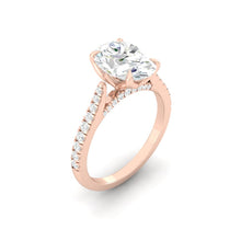 Load image into Gallery viewer, Azalea Pavé Oval Moissanite
