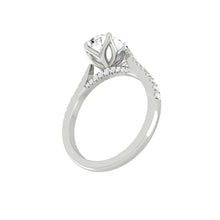 Load image into Gallery viewer, Azalea Pavé Oval Moissanite
