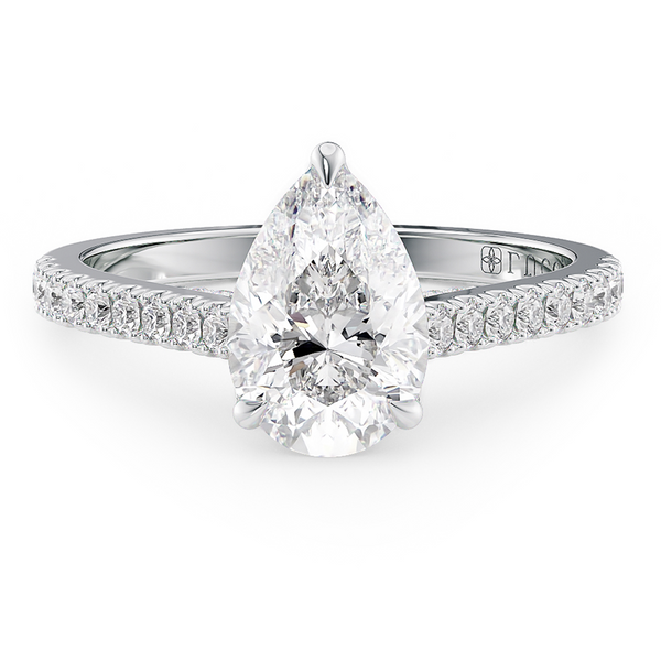 Lucce Azalea Pavé Pear Moissanite