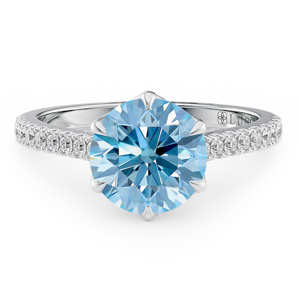 Lucce Azalea Pavé Round Ocean Blue Diamond