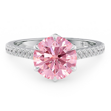 Load image into Gallery viewer, Lucce Azalea Pavé Round Rosé Pink Diamond
