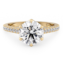 Load image into Gallery viewer, LUCCE AZALEA™ Pavé Round Lab Diamond 1.03ct D VVS2 Id IGI 14K Yellow Gold
