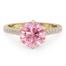 Load image into Gallery viewer, Lucce Azalea Pavé Round Rosé Pink Diamond
