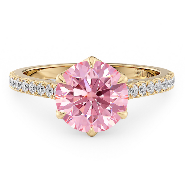 Lucce Azalea Pavé Round Rosé Pink Diamond
