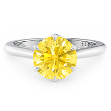 Load image into Gallery viewer, Lucce Azalea Round Sunburst Yellow Diamond
