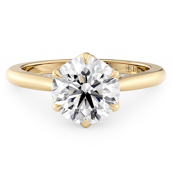 LUCCE AZALEA™ Round Lab Diamond 1.05ct D VS1 Id IGI 14K Yellow Gold