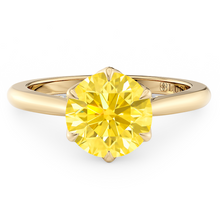 Load image into Gallery viewer, Lucce Azalea Round Sunburst Yellow Diamond
