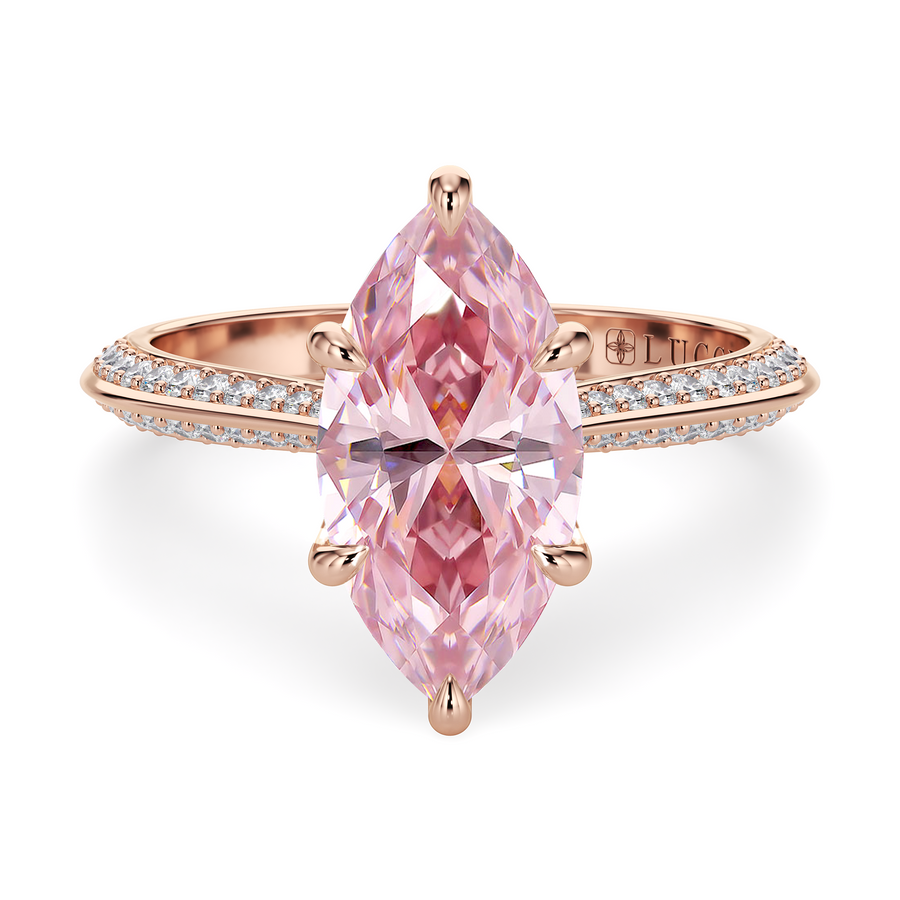 Load image into Gallery viewer, LUCCE ECUADORIAN™ Pavé Marquise ROSÉ™ Pink Diamond
