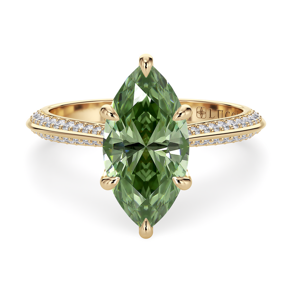 LUCCE ECUADORIAN™ Pavé Marquise VERDANT™ Green Diamond