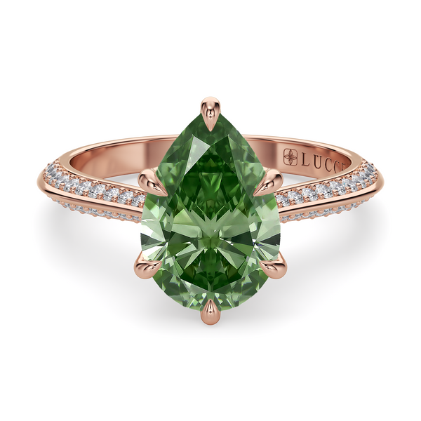 LUCCE ECUADORIAN™ Pear Pavé VERDANT™ Green Diamond