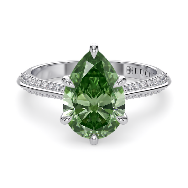 LUCCE ECUADORIAN™ Pear Pavé VERDANT™ Green Diamond