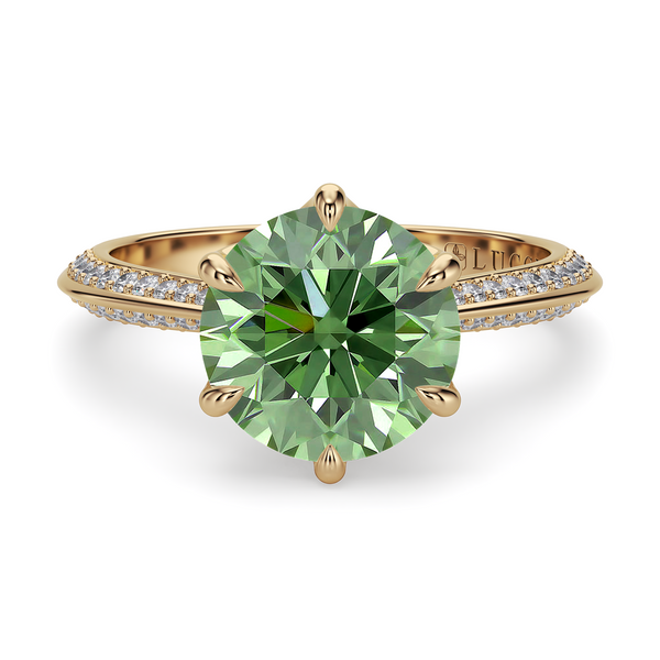 LUCCE ECUADORIAN™ Pavé Round VERDANT™ Green Diamond