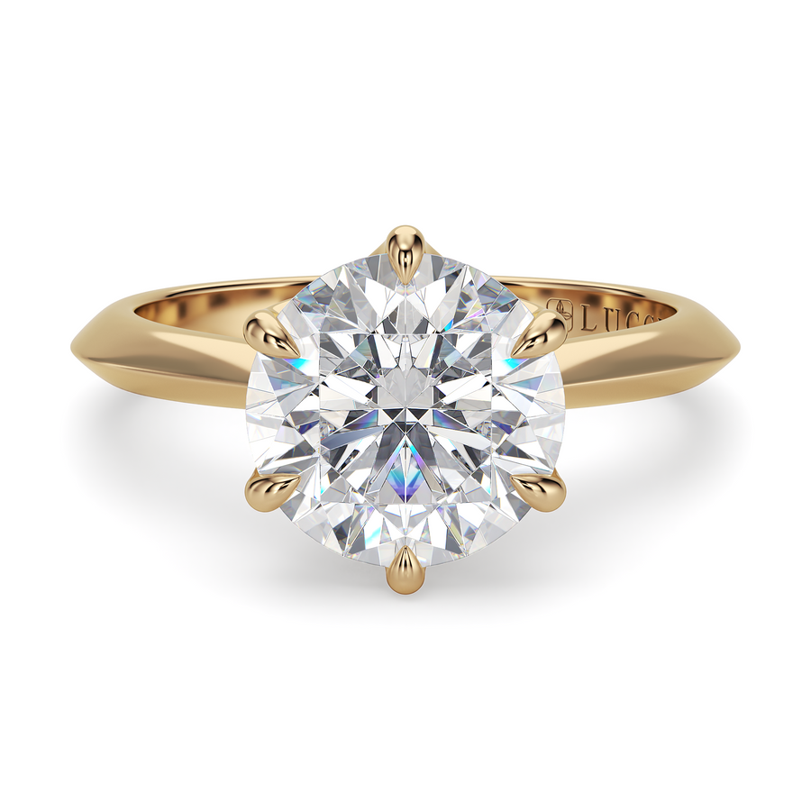 Load image into Gallery viewer, LUCCE ECUADORIAN™ Round Lab Diamond 1.03ct D VS1 Id IGI 14K Yellow Gold
