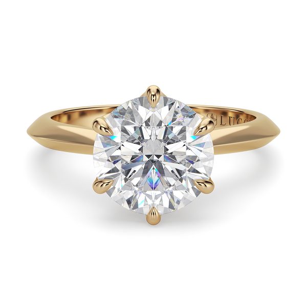 LUCCE ECUADORIAN™ Round Lab Diamond 1.03ct D VS1 Id IGI 14K Yellow Gold