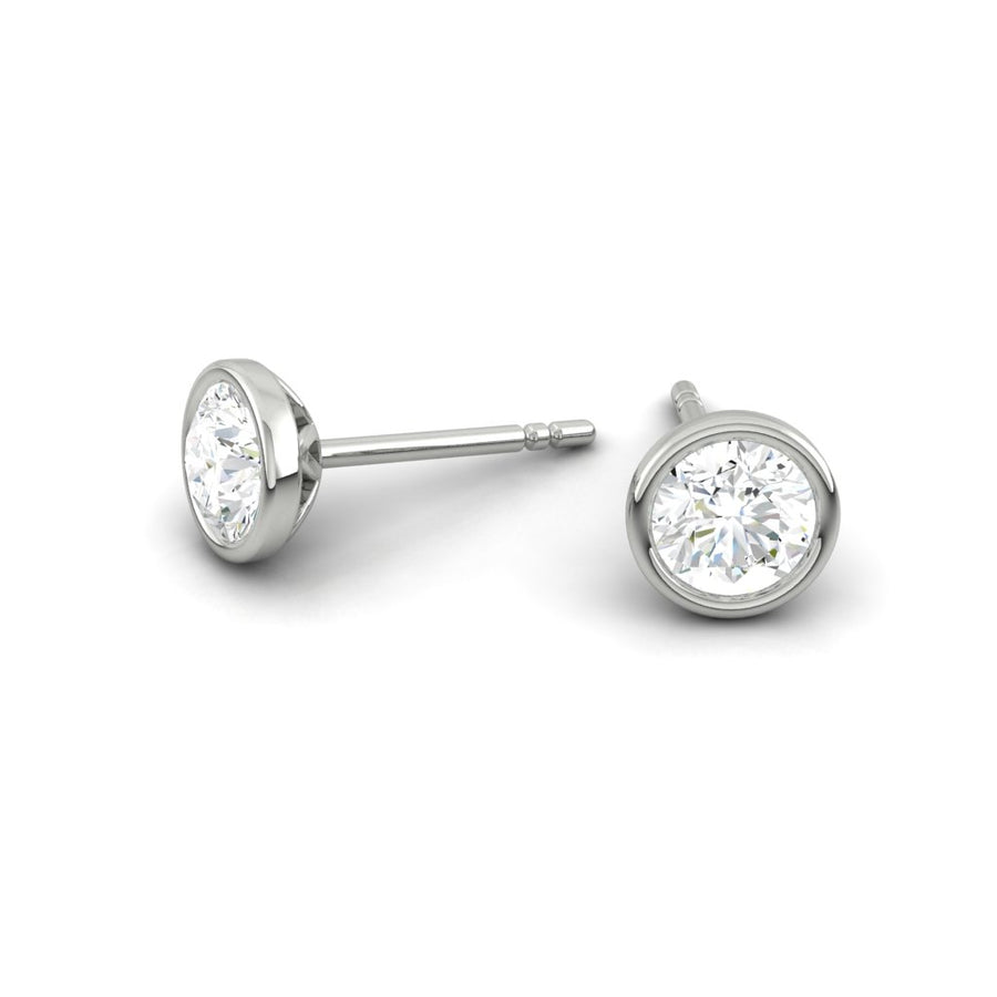 Load image into Gallery viewer, LUCCE CARLISLE™ Round Earrings Lab Diamond 1.68ctw E VVS2 Id IGI Platinum
