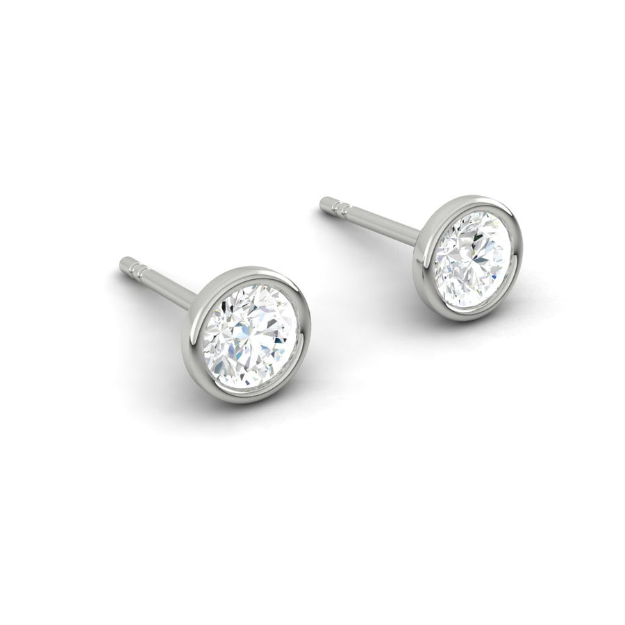 Load image into Gallery viewer, LUCCE CARLISLE™ Round Earrings Lab Diamond 1.68ctw E VVS2 Id IGI Platinum
