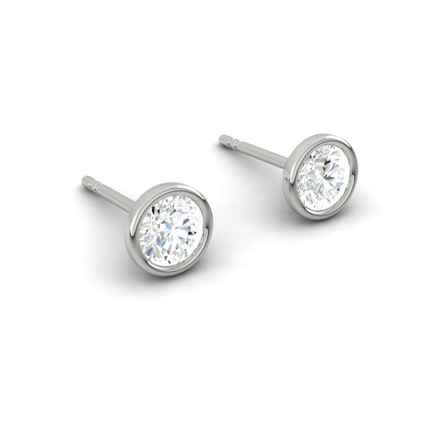 Lucce Carla Earrings Round Lab Diamond 0.50CTW Platinum