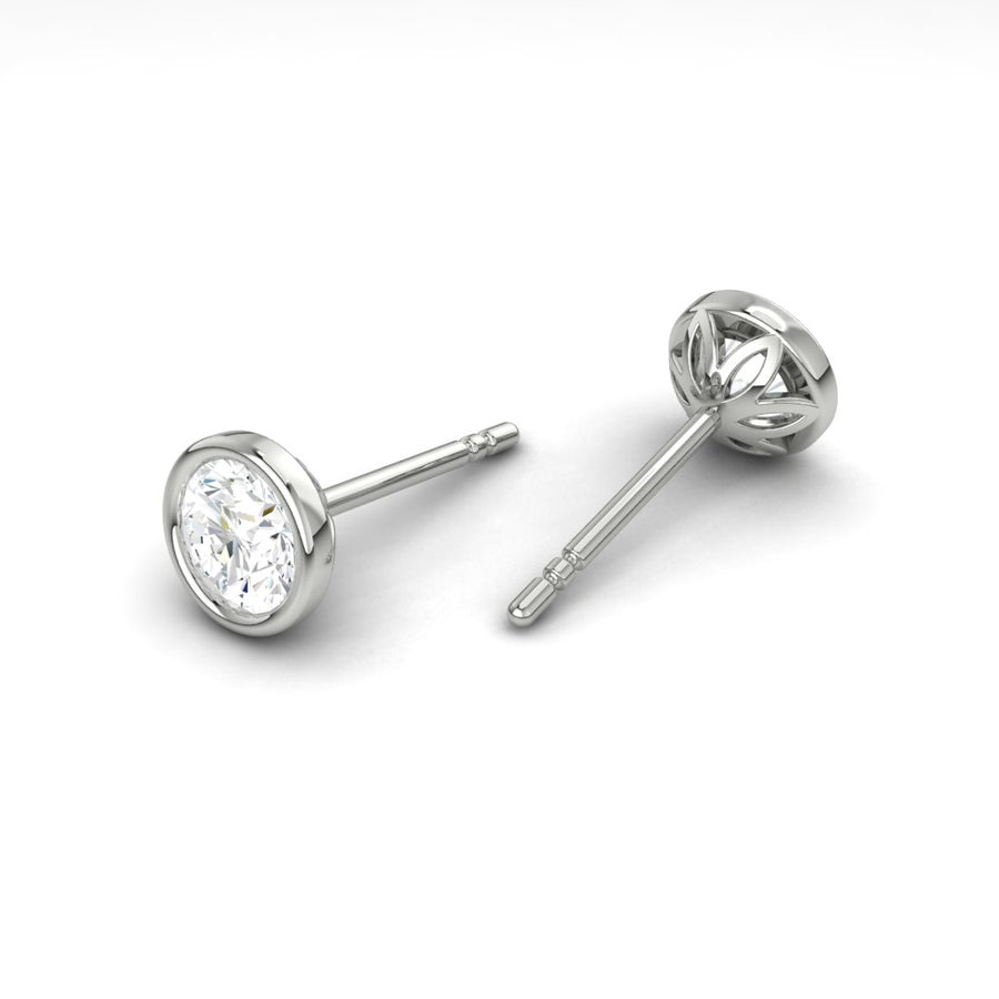 Load image into Gallery viewer, LUCCE CARLISLE™ Round Earrings Lab Diamond 1.68ctw E VVS2 Id IGI Platinum

