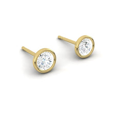 Load image into Gallery viewer, Lucce Carla Round Earrings Lab Diamond 0.20CTW 18K Yellow Gold
