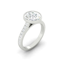 Load image into Gallery viewer, Lucce Carla Channel Round Moissanite

