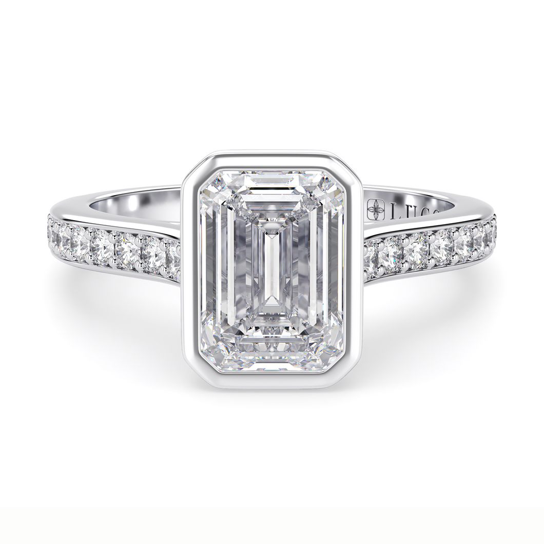 Lucce Carla Pavé Emerald Moissanite