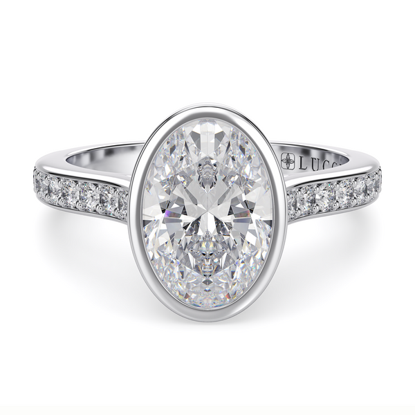 Lucce Carla Pavé Oval Moissanite