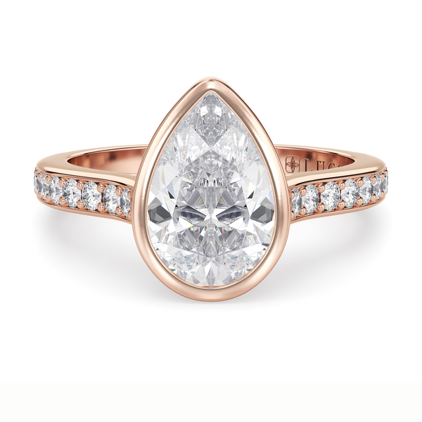 Lucce Carla Pavé Pear Moissanite