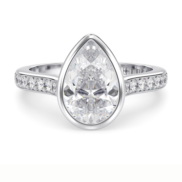 Lucce Carla Pavé Pear Moissanite