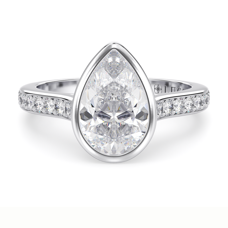 Lucce Carla Pavé Pear Moissanite
