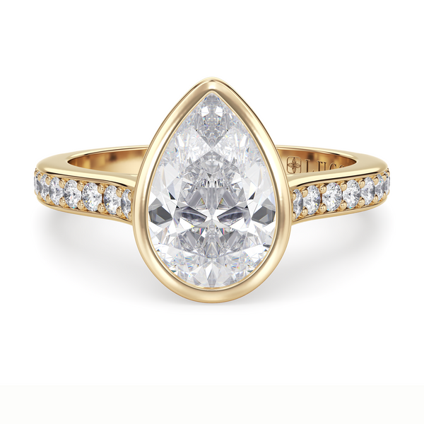 Lucce Carla Pavé Pear Moissanite