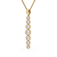 Load image into Gallery viewer, LUCCE Tapered Round Diamond Pendant Necklace in Gold or Platinum
