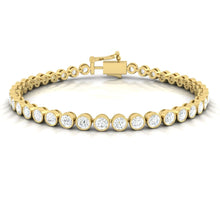 Load image into Gallery viewer, Carla Tennis Bracelet 2.20CTW DEF VVS Lab Diamond 14K Yellow Gold
