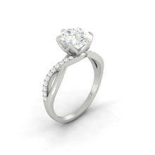 Load image into Gallery viewer, Lucce Fiore Sei Round Lab Diamond 0.51ct D VVS2 Id 18K White Gold
