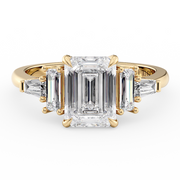 LUCCE CATHERINE™ Emerald 2.80ct CELESTE™ Moissanite 14K Yellow Gold