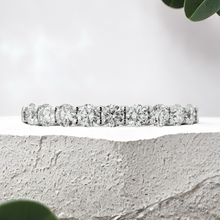 Load image into Gallery viewer, Lucce Civini 9-Stone 2.25CTW Premium Moissanite 14K White Gold
