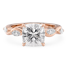 Load image into Gallery viewer, Constance Petal Cushion Engagement Ring with Lab or Natural Diamond and marquise accents in Gold or Platinum
Lucce, Manila, Philippines
