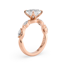 Load image into Gallery viewer, Constance Petal Cushion Engagement Ring with Lab or Natural Diamond and marquise accents in Gold or Platinum
Lucce, Manila, Philippines
