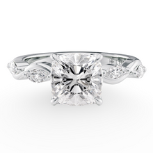 Load image into Gallery viewer, Constance Petal Cushion Engagement Ring with Lab or Natural Diamond and marquise accents in Gold or Platinum
Lucce, Manila, Philippines
