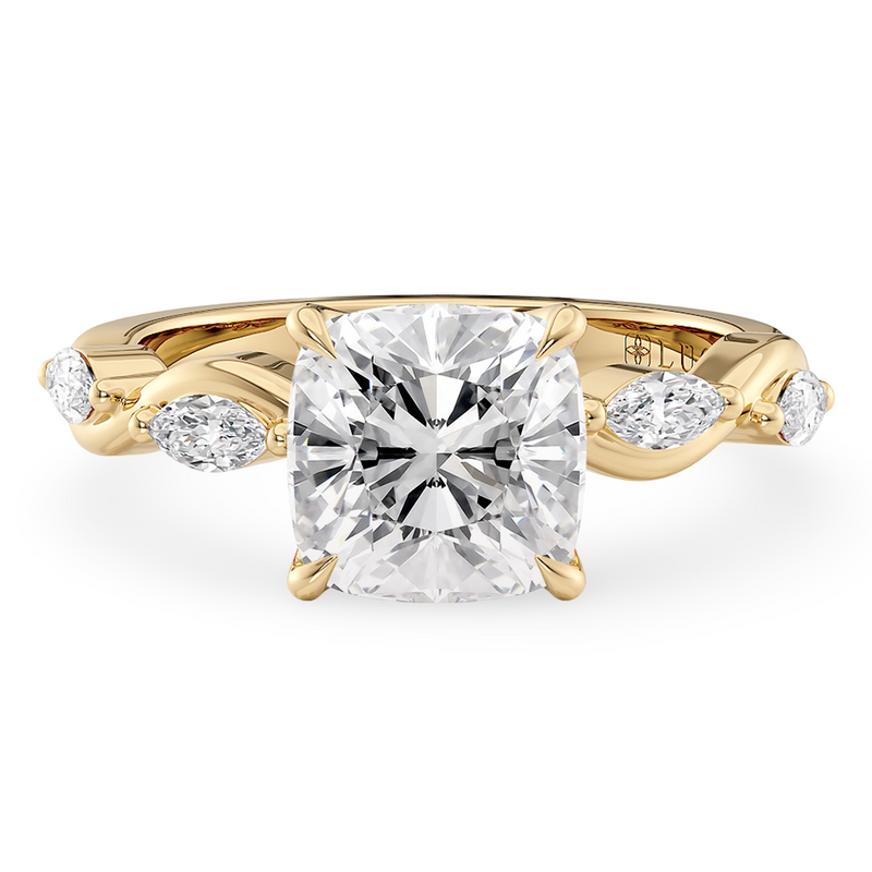 Constance Petal Cushion Engagement Ring with Lab or Natural Diamond and marquise accents in Gold or Platinum
Lucce, Manila, Philippines