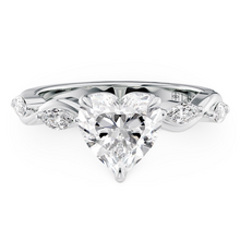 Load image into Gallery viewer, Constance Petal Heart Engagement Ring with Lab or Natural Diamond and marquise accents in Gold or Platinum
Lucce, Manila, Philippines
