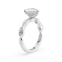 Load image into Gallery viewer, Constance Petal Heart Engagement Ring with Lab or Natural Diamond and marquise accents in Gold or Platinum
Lucce, Manila, Philippines
