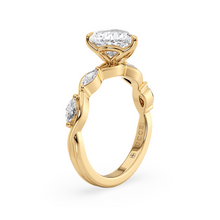 Load image into Gallery viewer, Constance Petal Heart Engagement Ring with Lab or Natural Diamond and marquise accents in Gold or Platinum
Lucce, Manila, Philippines
