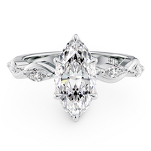 Load image into Gallery viewer, Constance Petal Marquise Engagement Ring with Lab or Natural Diamond and marquise accents in Gold or Platinum
Lucce, Manila, Philippines
