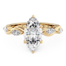 Load image into Gallery viewer, Constance Petal Marquise Engagement Ring with Lab or Natural Diamond and marquise accents in Gold or Platinum
Lucce, Manila, Philippines
