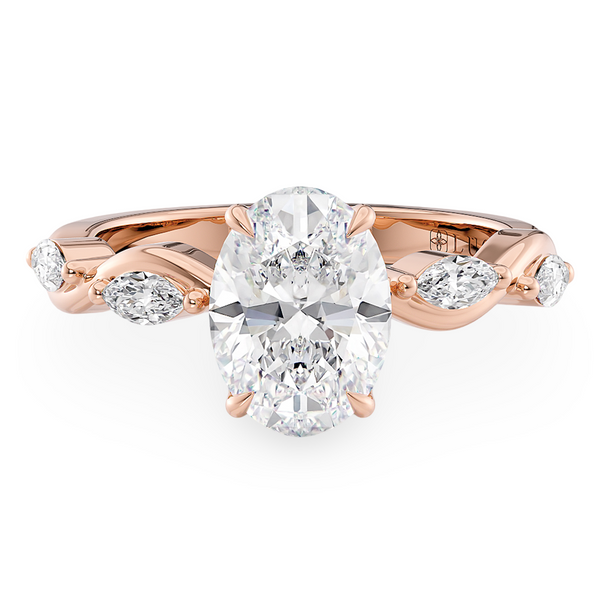 Lucce Constance Petal Oval 4-Prong Diamond